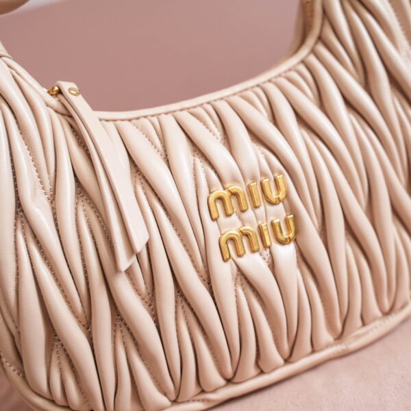 Wander matelassé nappa leather hobo bag