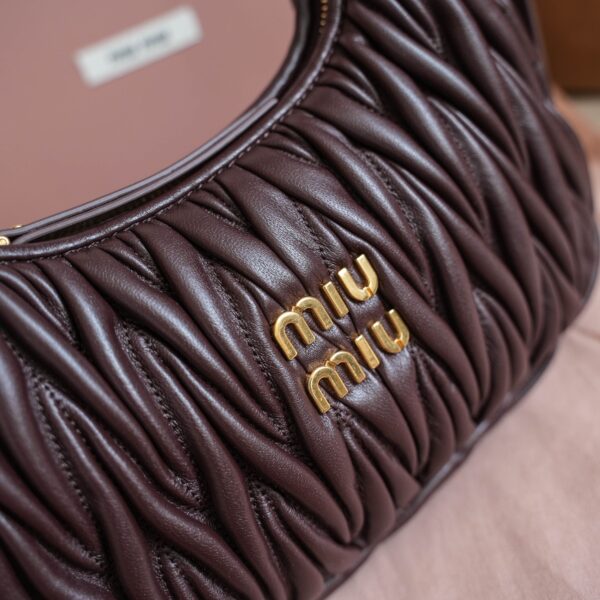 Wander matelassé nappa leather hobo bag