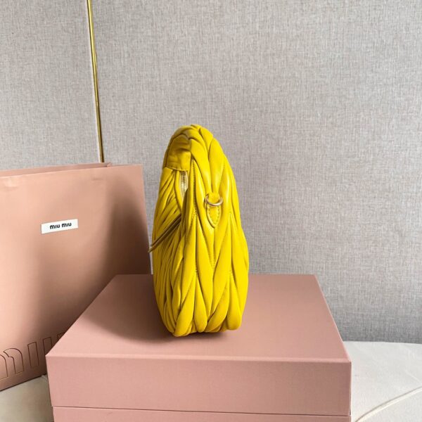 Wander matelassé nappa leather hobo bag  Sunny Yellow